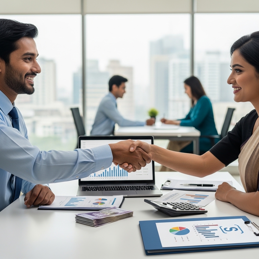 Foreign company and EOR BD team agreeing on payroll outsourcing in Bangladesh